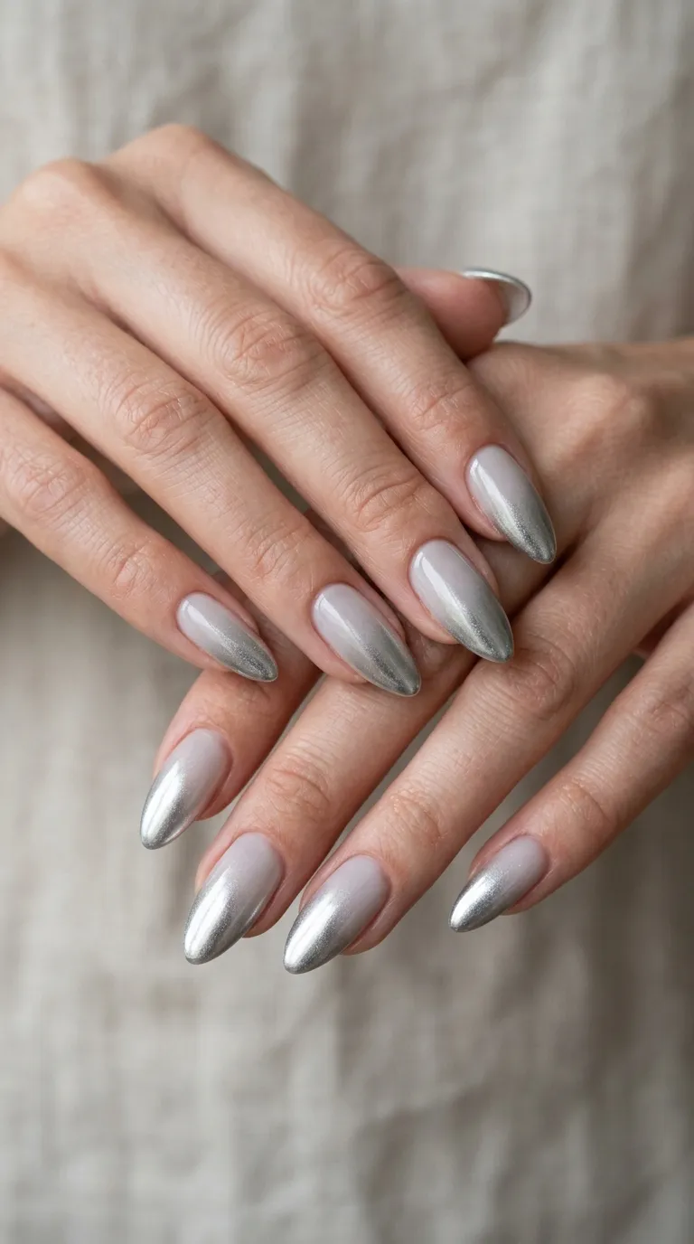 Gold Ombre French Nails