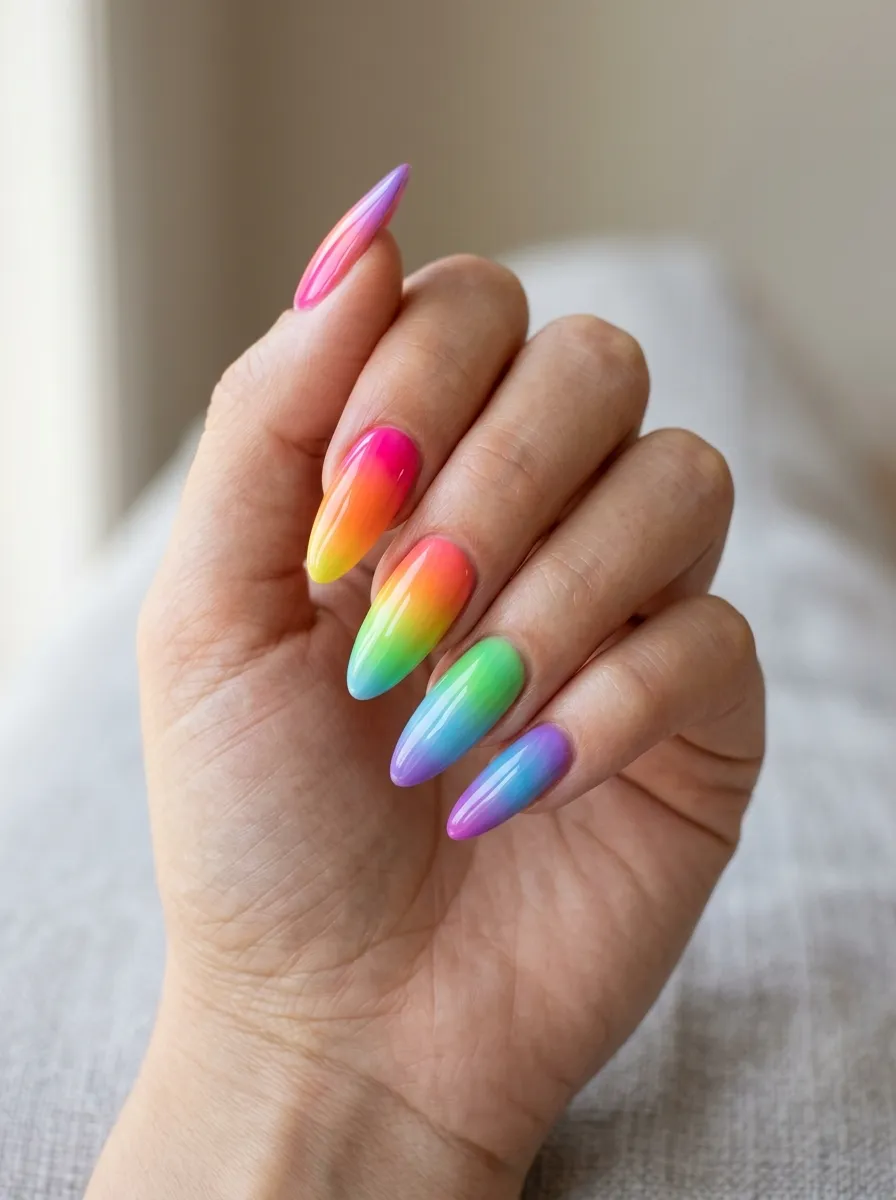 Gray Ombre Nails