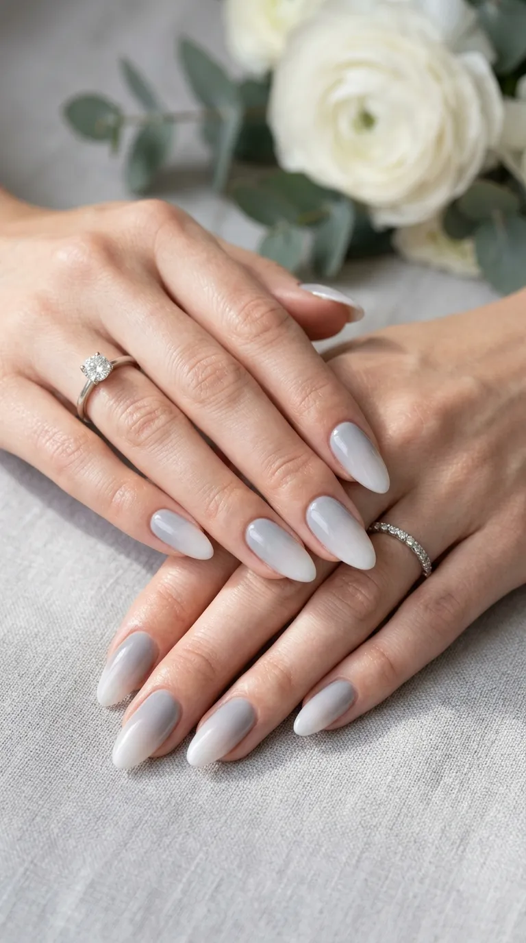 Gray and Black Ombre Nails