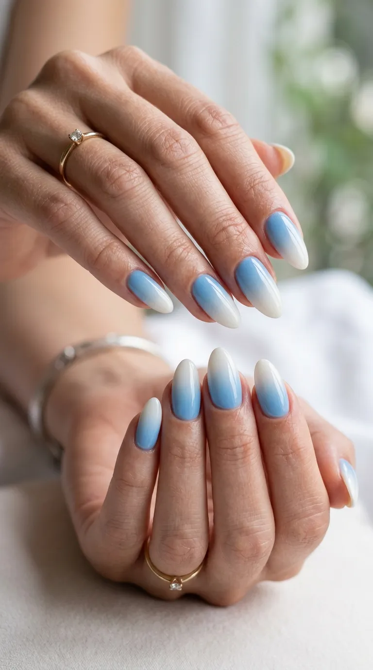 Green Ombre Nail Art