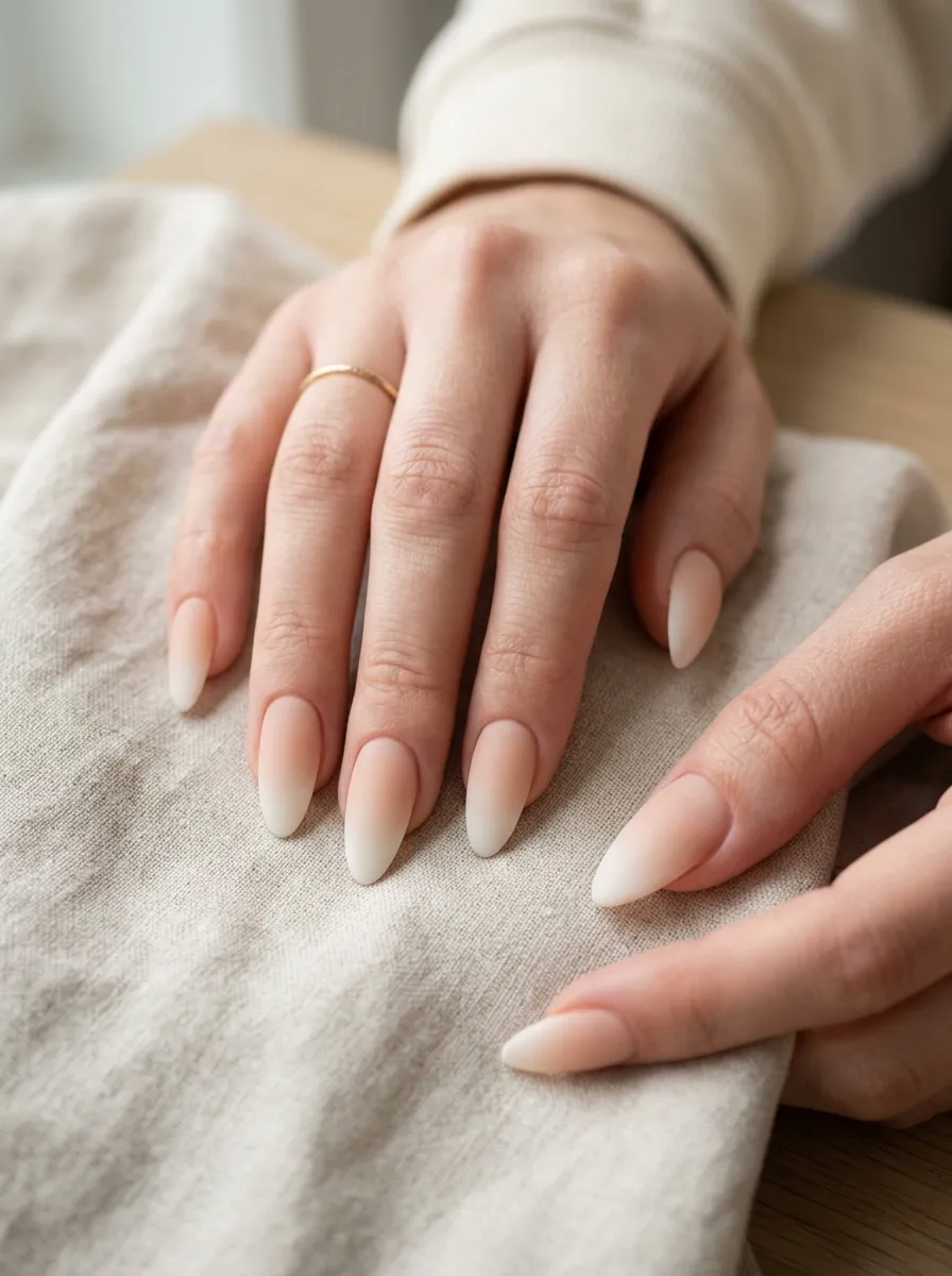 Lavender Ombre French Nails