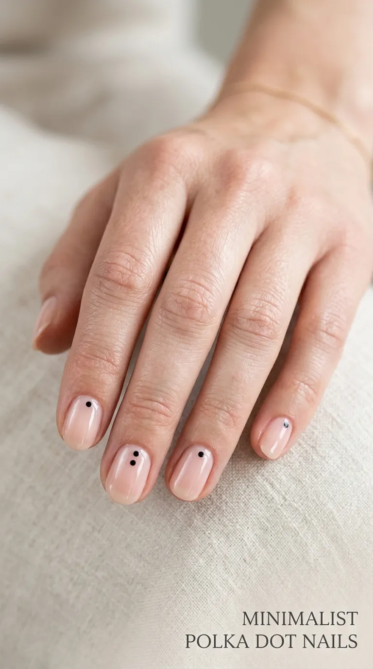 Minimalist Polka Dot Nails