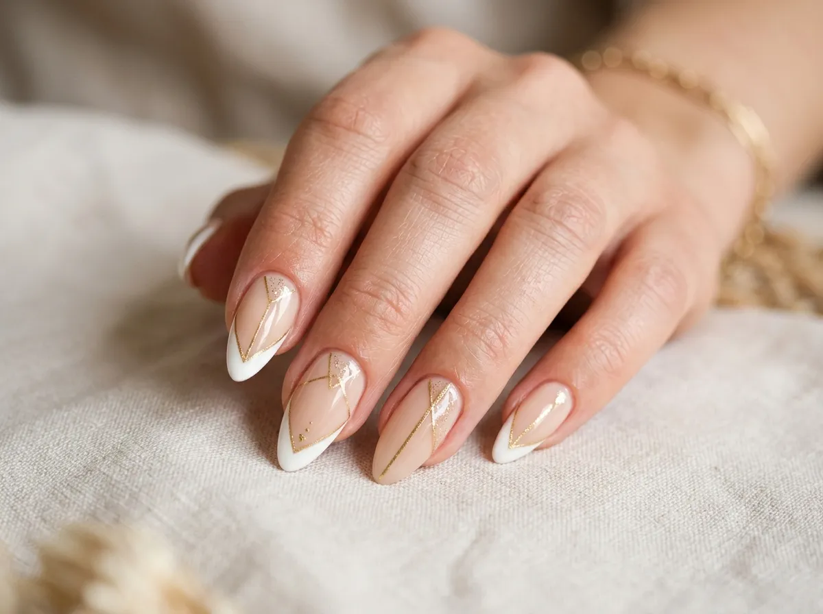 Nude And Gold Geometry