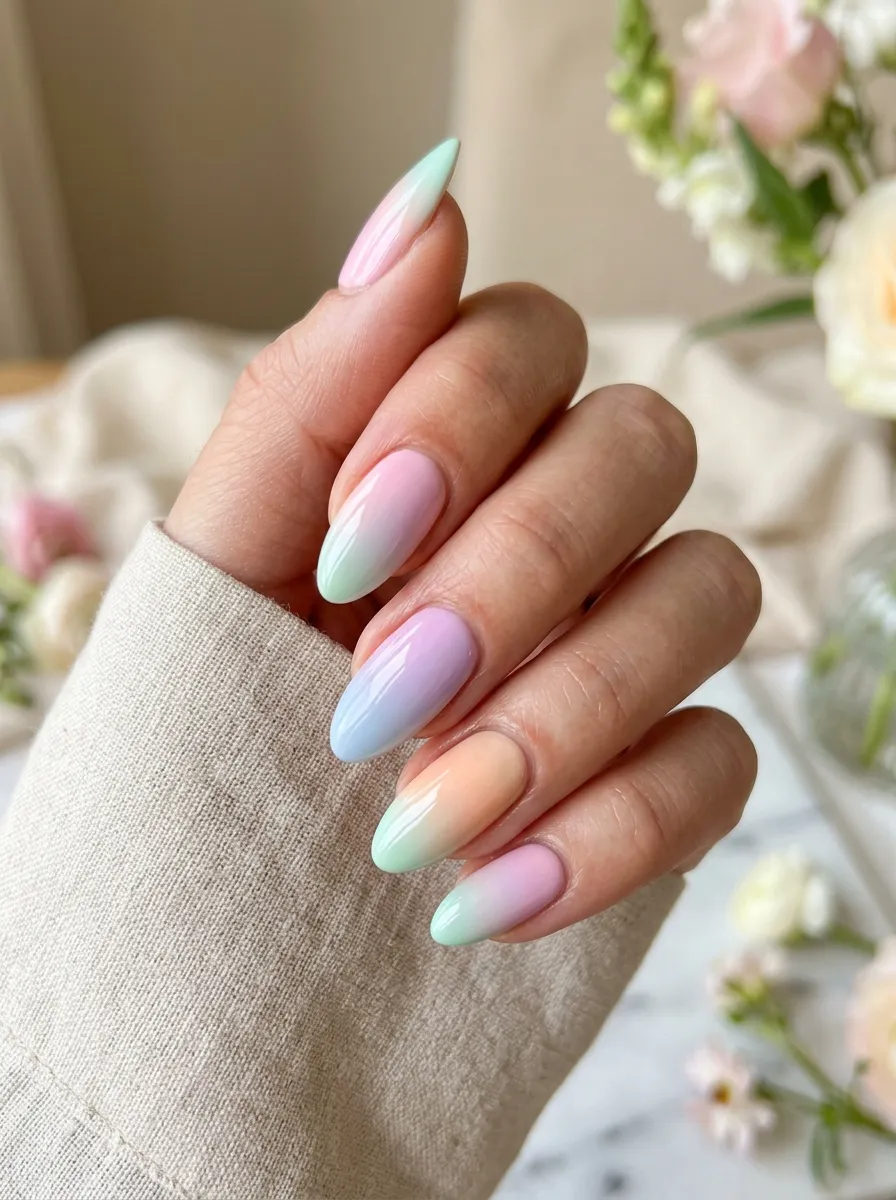 Pastel Ombre Nails