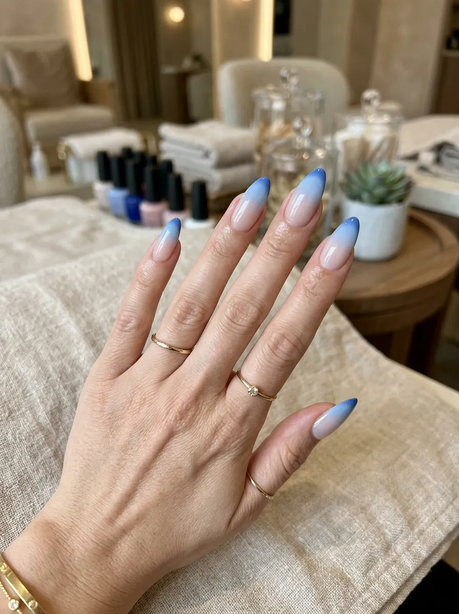 Pearl French Ombre Nails