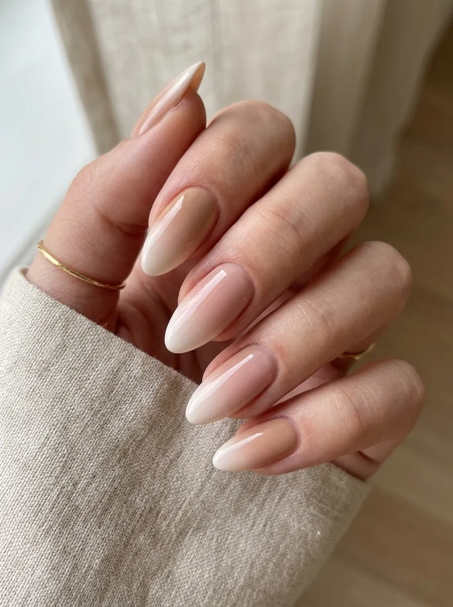 Reverse Ombre French Nails